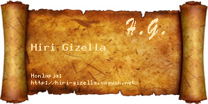 Hiri Gizella névjegykártya