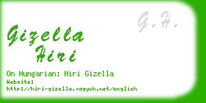 gizella hiri business card